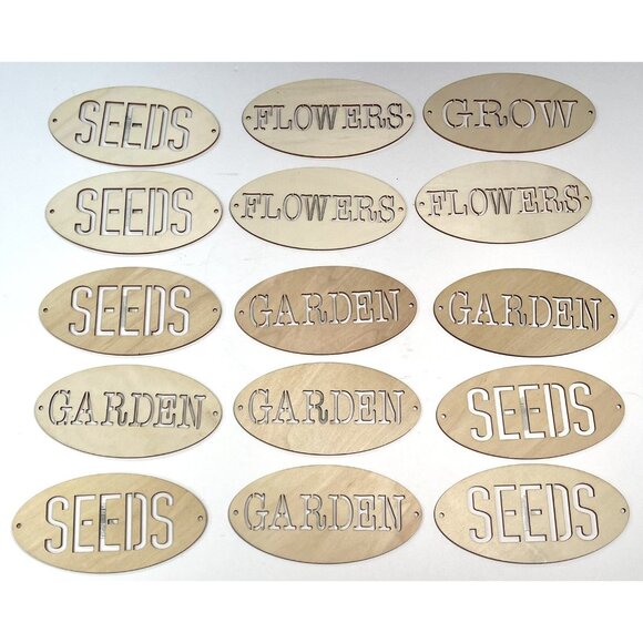 Lot 56 Unfinished Wood Craft Pieces 1"-12" Gardening Christmas Hearts Number NEW - Picture 3 of 8